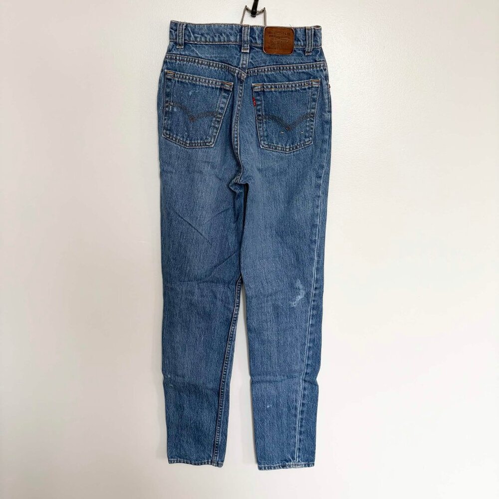 VTG 90s Levis 531 Jeans Womens 24" Waist Made in Canada Tapered Leg Blue Denim